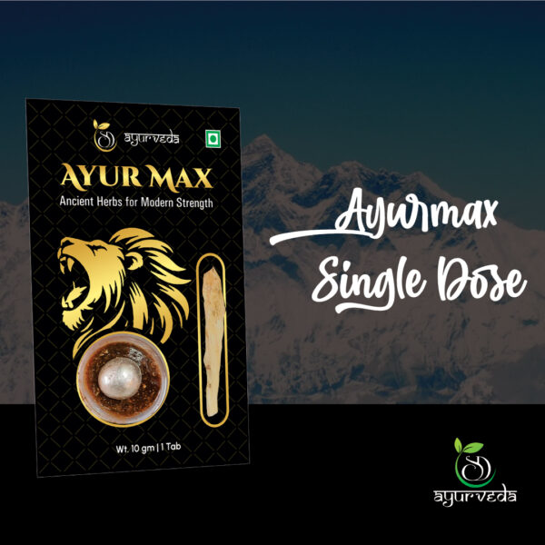 Ayurmax Single Use Shot with Silver Tablet & Musli Stick – Sexual Power, Stamina & Vitality Booster | Ayurvedic Men’s Wellness Shot