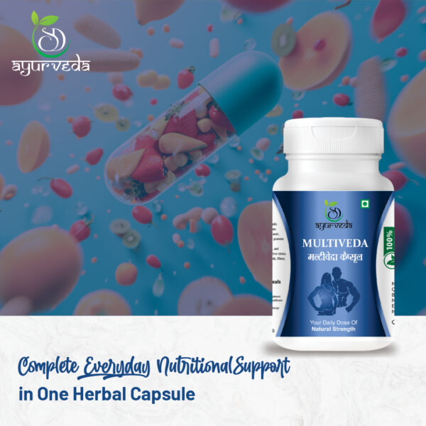 Multiveda – Ayurvedic Multivitamin for Immunity, Energy & Overall Wellness | Herbal Daily Nutrition Supplement