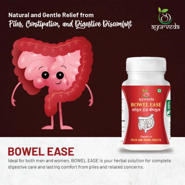Bowel Ease – Ayurvedic Digestive & Constipation Relief Formula | Gentle Bowel Movement Support