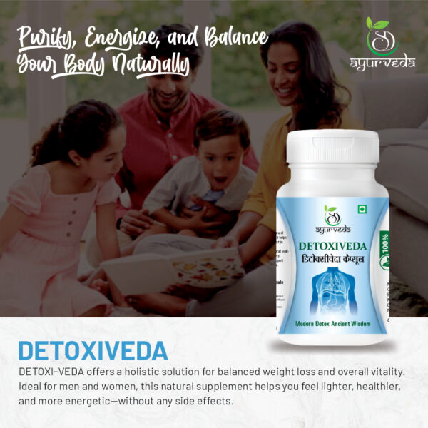 Detoxiveda – Ayurvedic Body Detox & Liver Cleanse Formula | Natural Toxin Removal & Digestive Support