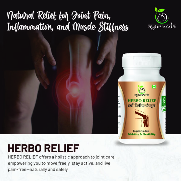 Herbo Relief – Ayurvedic Joint & Muscle Pain Relief Formula | Natural Anti-Inflammatory Support