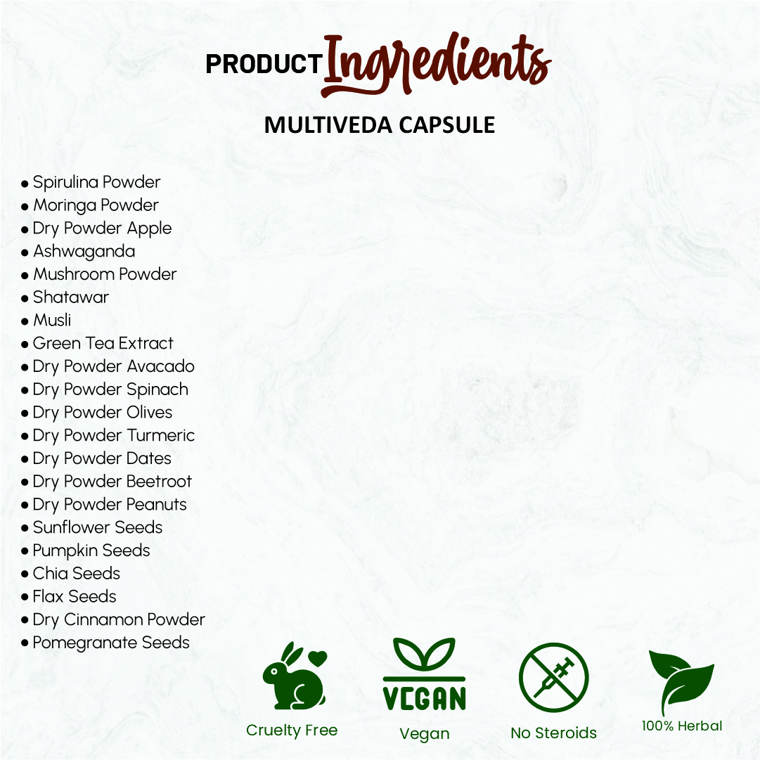 Multiveda | 60 Vegan Capsules - Image 2